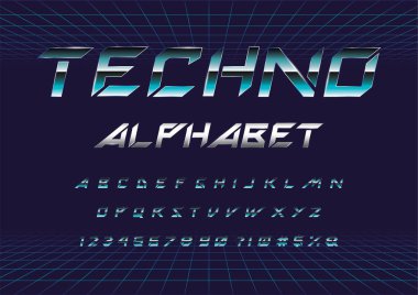 Futuristik ekran vektör dizgi