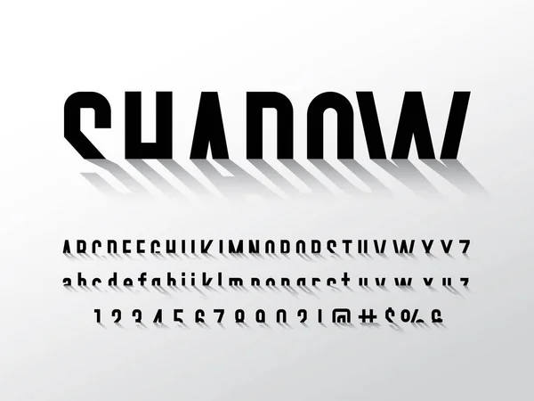 Uzun Gölge Stili alfabe tasarımı