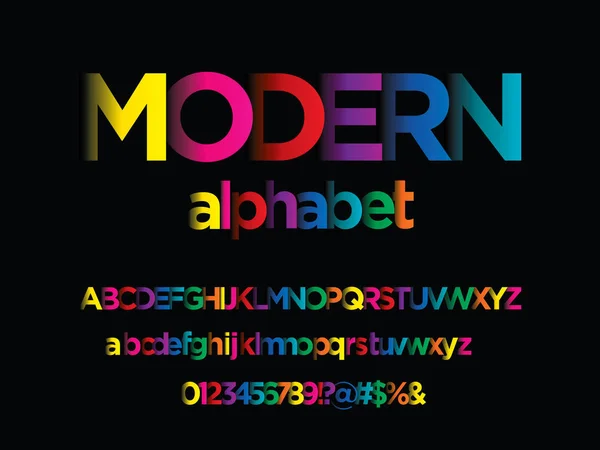Vektor Des Modernen Bunten Alphabet Designs — Stockvektor