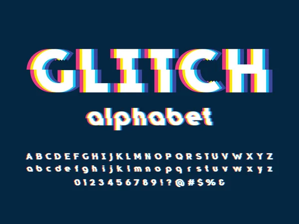 Conception Police Affichage Vectoriel Glitch — Image vectorielle