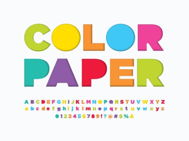 Kağıt kesme stilize alfabe tasarım