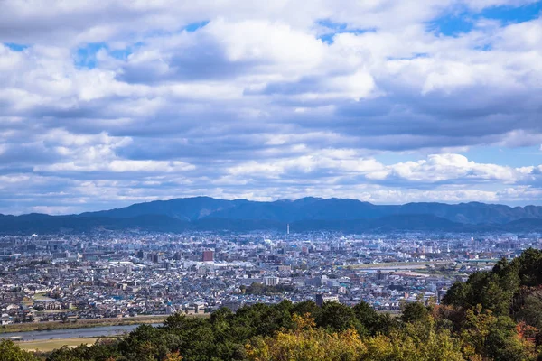 Обезьяньего Парка Иватаяма Арашияме Открывается Великолепный Панорамный Вид Город Киото — стоковое фото