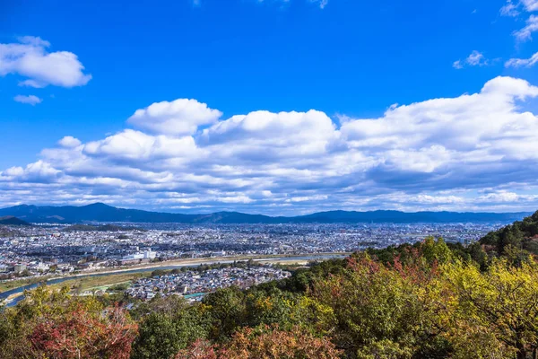 Den Iwatayama Monkey Park Arashiyama Erbjuder Stor Panoramautsikt Över Kyoto — Stockfoto