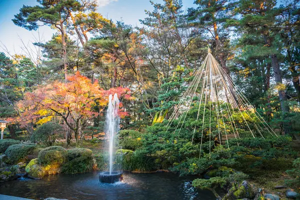 Follaje Otoñal Kenrokuen Garden Kanazawa Japón —  Fotos de Stock