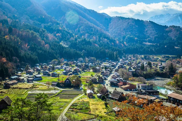 Ogimachi Nejpopulárnější Vesnicí Která Největší Domy Gassho Zukuri Shirawakago — Stock fotografie