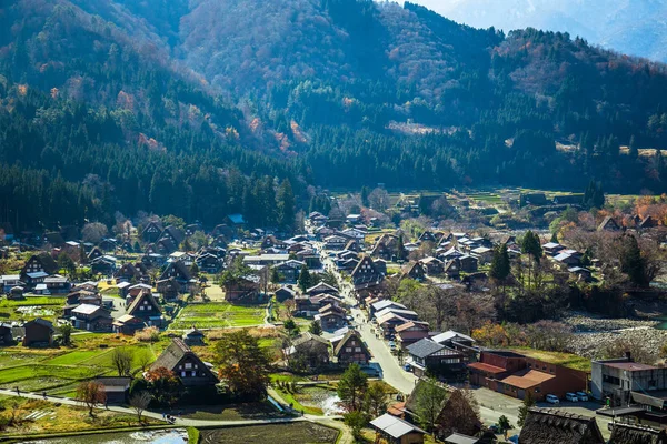 Ogimachi Village Est Village Populaire Qui Possède Maisons Gassho Zukuri — Photo