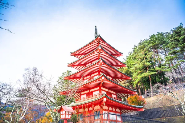 Fujiyoshida Japão Novembro 2018 Chureito Pagode Arakurayama Sengen Park Outono — Fotografia de Stock