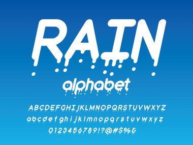 Biçimlendirilmiş eritilmiş alfabe tasarımının vektörü