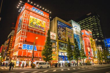 Tokyo, Japonya - 28 Kasım 2018: Akihabara birçok kişi tarafından bir otaku kültür merkezi ve video oyunları, anime, manga ve bilgisayar ürünleri için bir alışveriş bölgesi olarak kabul edilir.