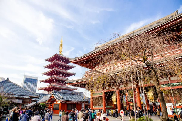 Токио Япония Ноября 2018 Года Храм Сенсодзи Известный Храм Асакуса — стоковое фото