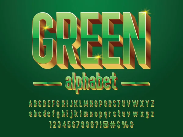 Vektor Luxus Goldenes Alphabet Design — Stockvektor