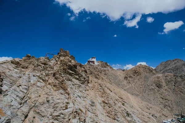 Mosteiro Namgyal Tsemo Leh Ladakh Conhecido Por Seu Ídolo Ouro — Fotografia de Stock