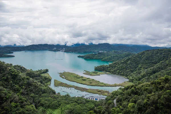 Pohled Slavný Jezerní Jezero Tchaj Wanu — Stock fotografie