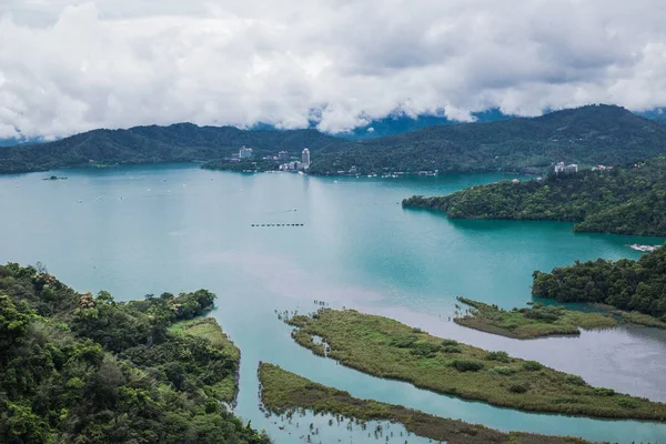 Pohled Slavný Jezerní Jezero Tchaj Wanu — Stock fotografie