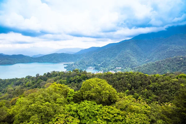 Magnifique Paysage Lac Sun Moon Depuis Pagode Nantou Taiwan — Photo