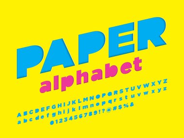 Kağıt kesme stilize alfabe tasarım
