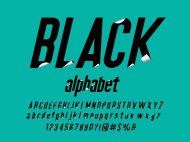 Kağıt katlanır yapışkan not stili alfabe tasarımı