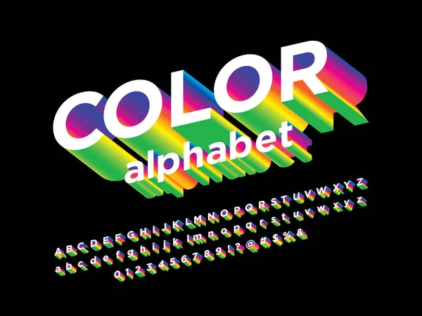 Kleurrijke Gestileerde Alfabet Design — Stockvector
