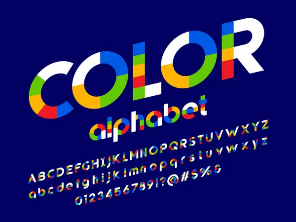 Vetor Design Moderno Alfabeto Colorido —  Vetores de Stock