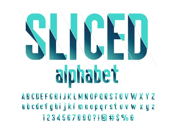 Vektor Des Modernen Alphabet Designs Scheiben — Stockvektor