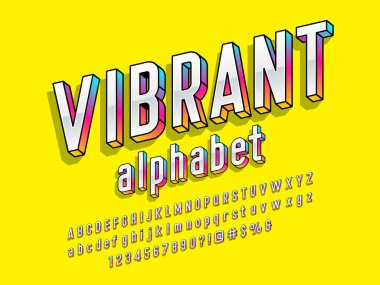 Modern renkli alfabe tasarımının vektörü