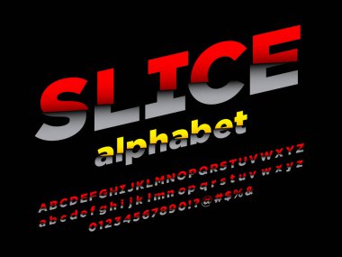 Modern dilimlenmiş alfabe tasarımının vektörü