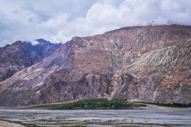 Nubra Vadisi 'nin muhteşem manzarası.
