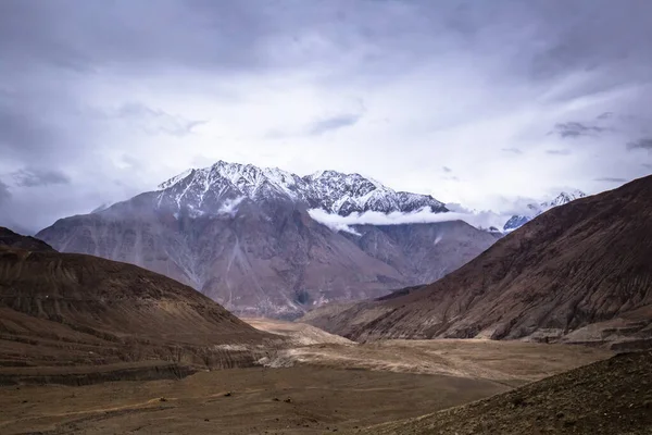 Vista Panorámica Entre Camino Khardung Paso Montaña Región Ladakh Jammu — Foto de Stock