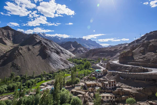 Uma Vista Vale Lamayuru Mosteiro Mosteiro Lamayuru Yuru Gompa — Fotografia de Stock