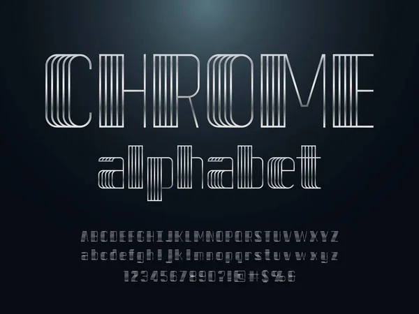 Modern Abstract Alfabet Ontwerp Met Hoofdletters Kleine Letters Cijfers Symbool — Stockvector