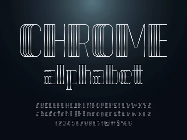 Modernes Abstraktes Alphabet Design Mit Großbuchstaben Kleinbuchstaben Zahlen Und Symbolen — Stockvektor