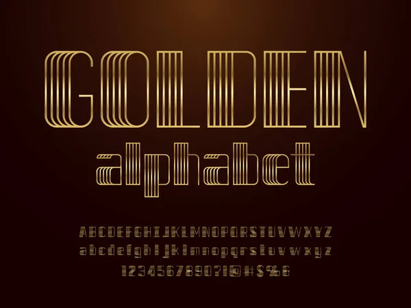 Modernes Abstraktes Alphabet Design Mit Großbuchstaben Kleinbuchstaben Zahlen Und Symbolen — Stockvektor