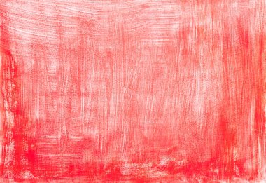 Arka plan beyaz fırça darbeleri ile kırmızı boyalı
