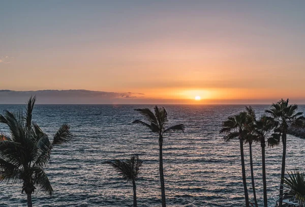 Coucher Soleil Près Port Industriel île Réunion