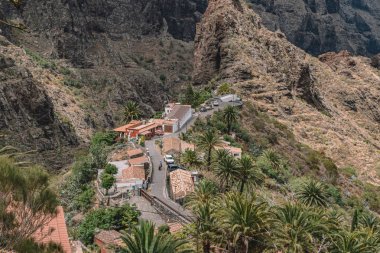 Masca, korsanlar köyü, Tenerife güzel dağ köyü.