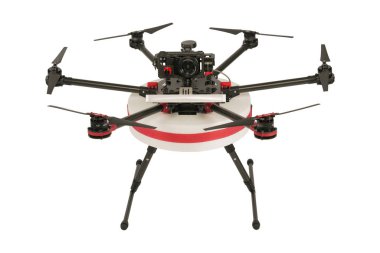Atina, Yunanistan, 30 Mart 2015: İle DJI indeks işlem S900 robot uçuş takılı bir sony ile A7 Edition dijital kamera Atina, Yunanistan. Gözetleme için insansız uçak ile DJI indeks işlem sanayi üretir