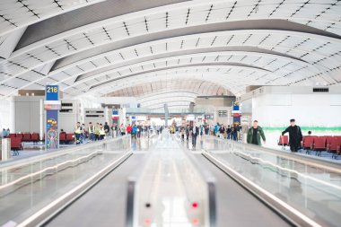 Hong Kong - 14 Aralık: Hong Kong Uluslararası Havaalanı da Chek Lap Kok Havaalanı Havaalanı 14 Aralık 2016 yılında Hong Kong'da denir.