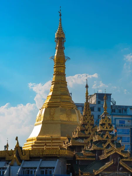 Sule Paya Pagoda Знаменитый Исторический Храм Расположенный Центральном Районе Янгона — стоковое фото