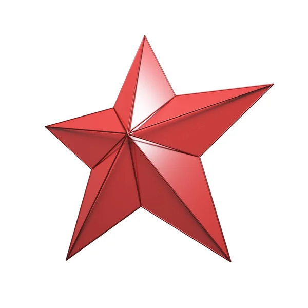 Красная звезда - 3D рендеринг изоляции — стоковое фото