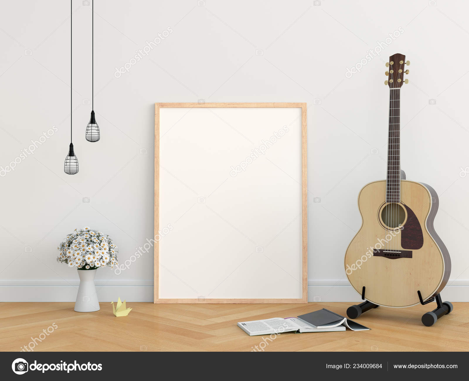 Download Blank Photo Frame Mockup Floor Rendering Royalty Free Photo Stock Image By C Wuttichaijanglab 234009684