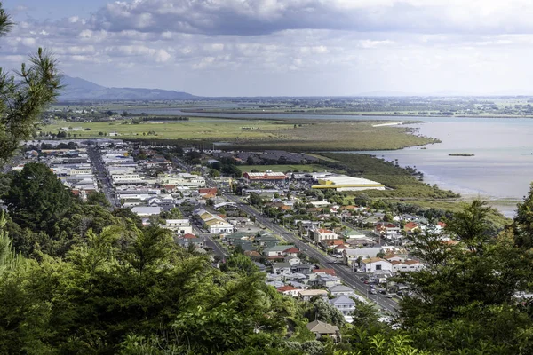 Drone görünümü Thames, Coromandel Yeni Zelanda