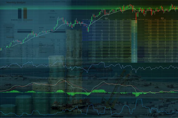 Immagine dei dati economici e finanziari del mercato azionario — Foto Stock