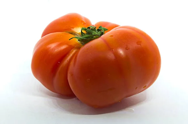 Красный Раф Помидор Белом Фоне Свежий Овощ Здоровое Питание — стоковое фото