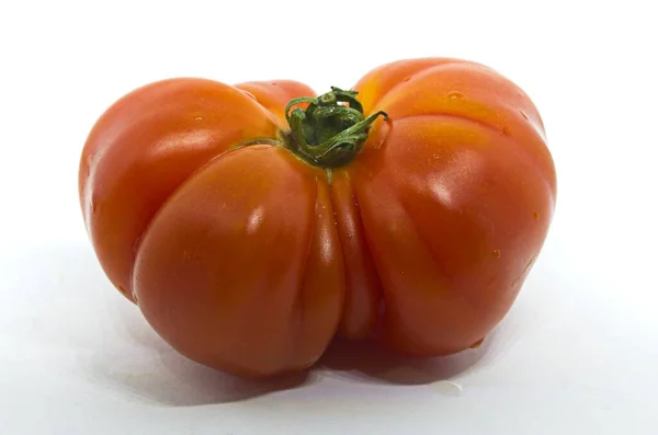 Rode Raf Tomaat Witte Achtergrond Verse Groenten Gezond Eten — Stockfoto