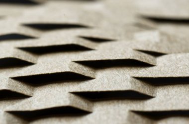 Mikro kesim karton çarşaf. Makro fotoğrafçılık. Karton desen