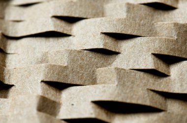 Mikro kesim karton çarşaf. Makro fotoğrafçılık. Karton desen