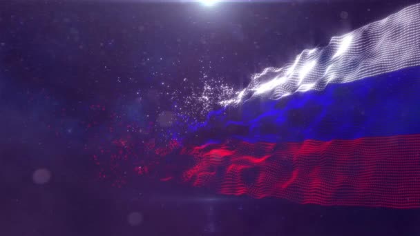 Russian Flag Rising Animation — Stock Video