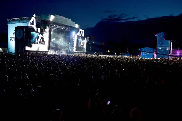 Kyiv Ukraine July 2018 Stage People Atlas Weekend Festival National — Stock Photo, Image