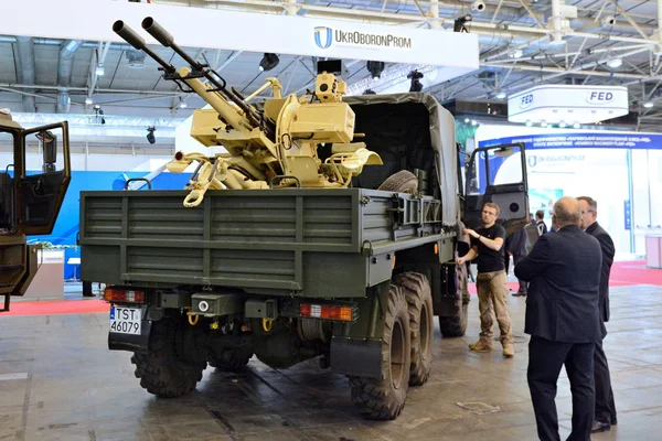 Kyiv Ukraine October 2018 Military Equipment International Specialized Exhibition Arms — Stock Photo, Image