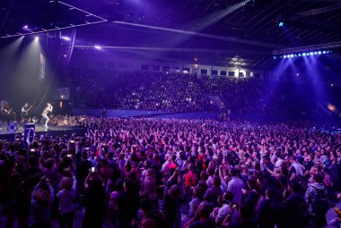 Kiev, Ukrayna - 19 Ekim 2018: Rock grubu Hardkiss 